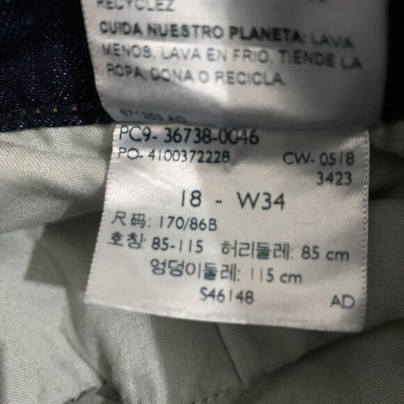 Levi’s Signature Modern Slim Cuffed Ankle Cropped Jeans Womens 18 Waist 34 - Picture 5 of 6